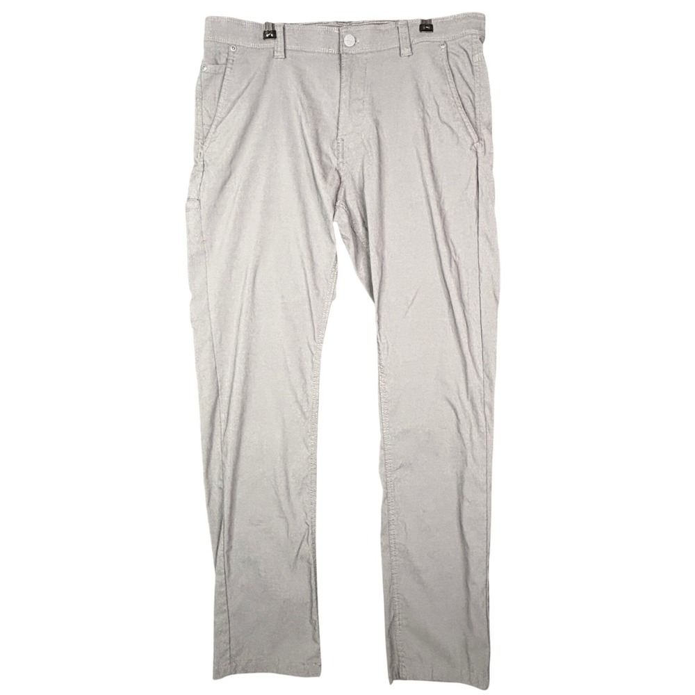 Weatherproof Vintage Mens Gray 5-Pocket‎ Straight Leg Pants 34x32 Stretch Rayon